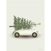 Vissevasse Christmas Tree & Little Car Poster, 50x70 Cm