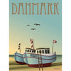 Vissevasse Denmark Fishing Boats Poster, 30 X40 Cm