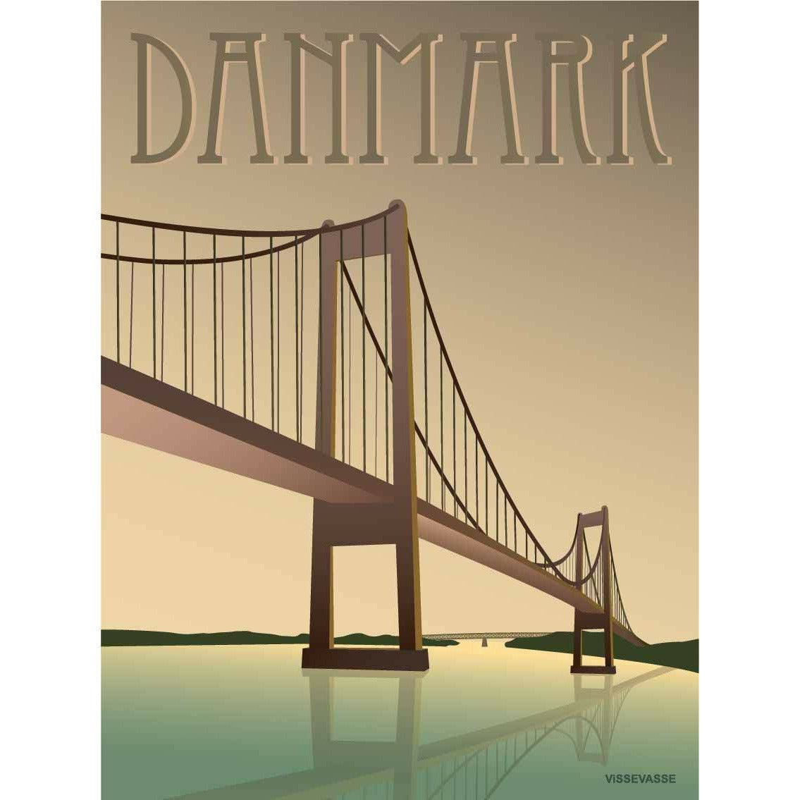 Vissevasse Denmark Lillebælt Bridge Poster, 30 X40 Cm