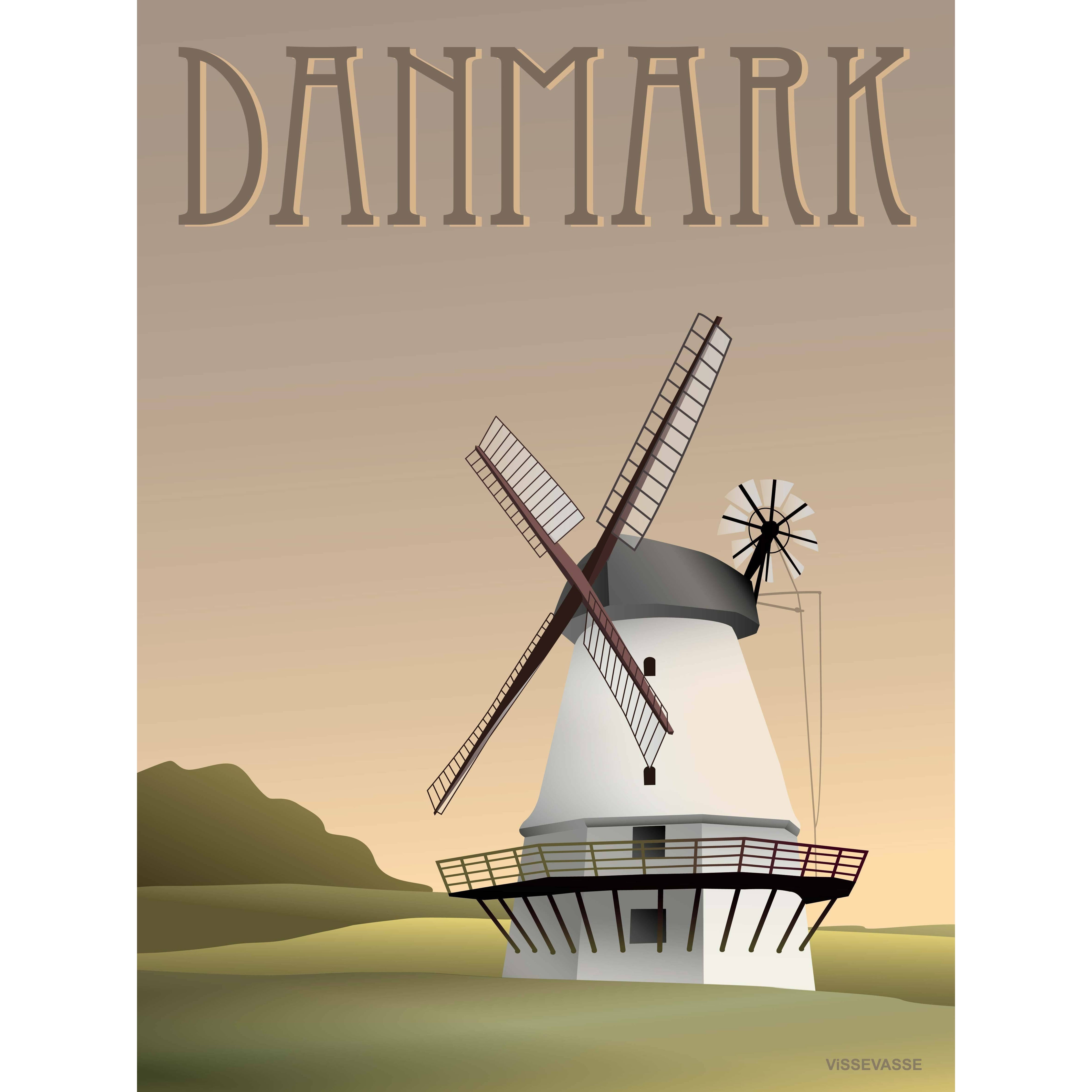 Vissevasse Denmark Mill Poster, 50 X70 Cm