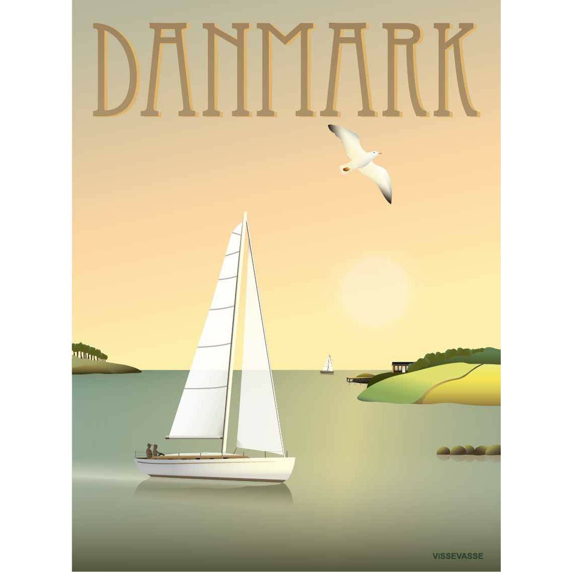 Vissevasse Denmark Sailboat Poster, 50 X70 Cm