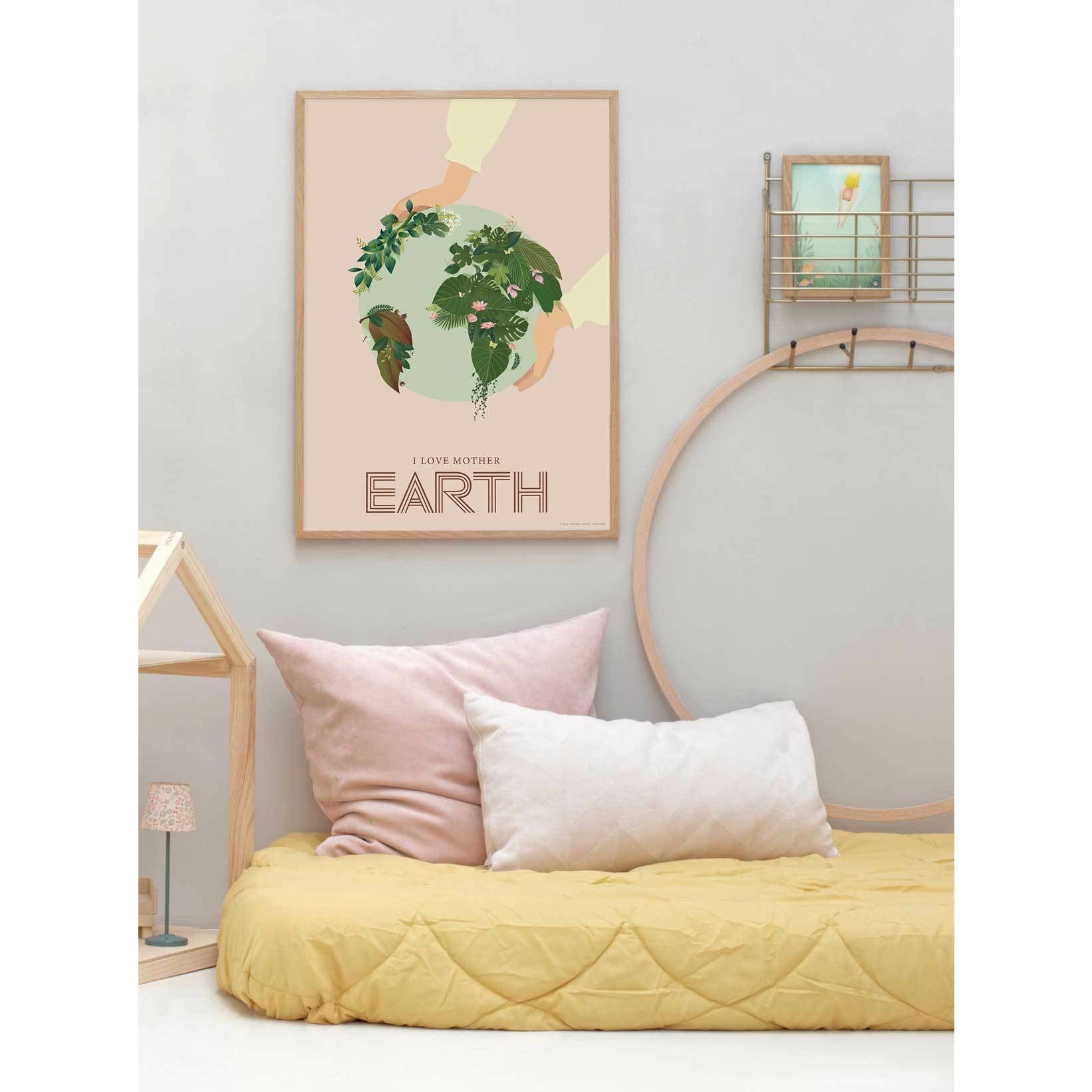 Vissevasse I Love Mother Earth Poster, 50 X70 Cm