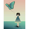  Girl With The Butterfly Poster 15 X21 Cm