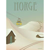 Vissevasse Norway Snow Poster, 15 X21 Cm