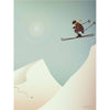 Vissevasse Skiing Poster, 15 X21 Cm
