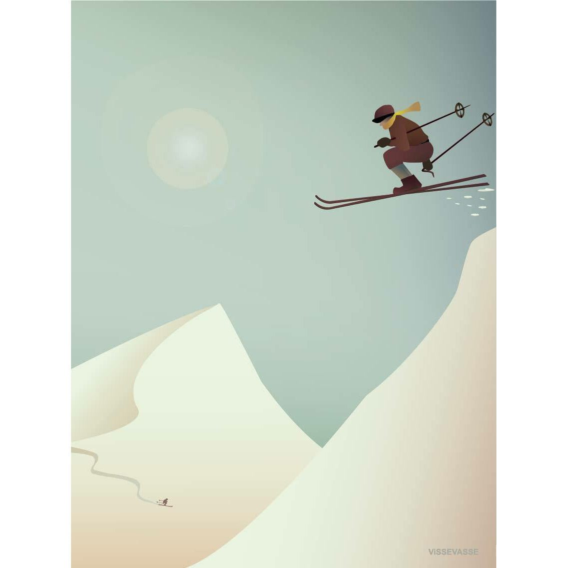 Vissevasse Skiing Poster, 50 X70 Cm