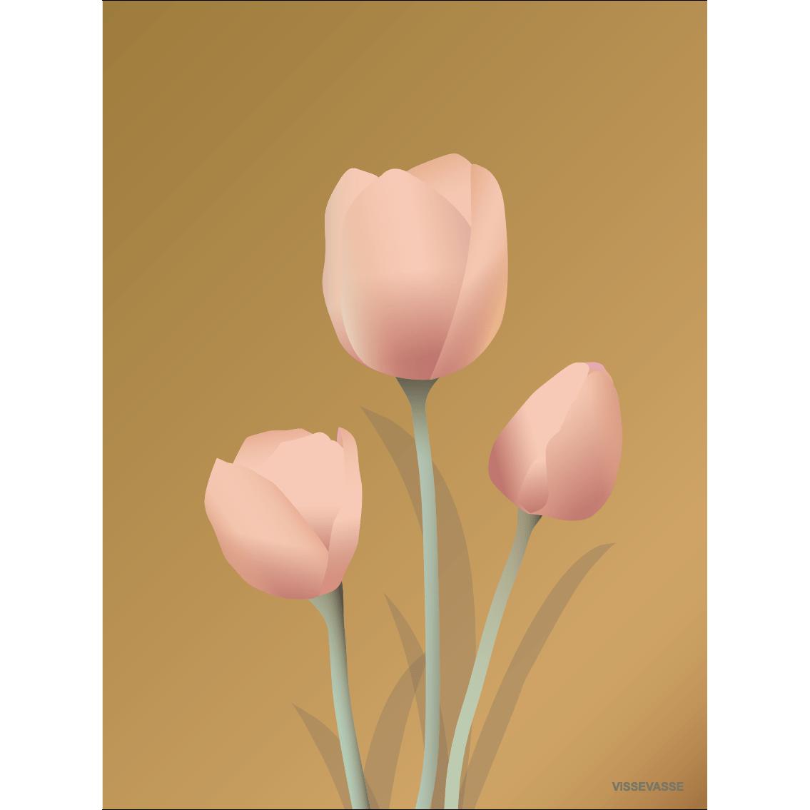 Vissevasse Tulip Poster 30 X40 Cm, Amber
