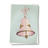  Christmas Bell Greeting Card 10.5 X15 Cm Pink