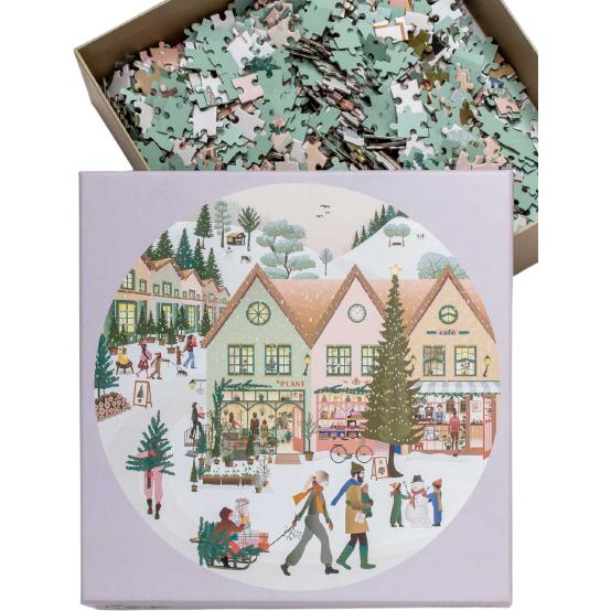 Vissevasse White Christmas Puzzle With 1000 Pieces