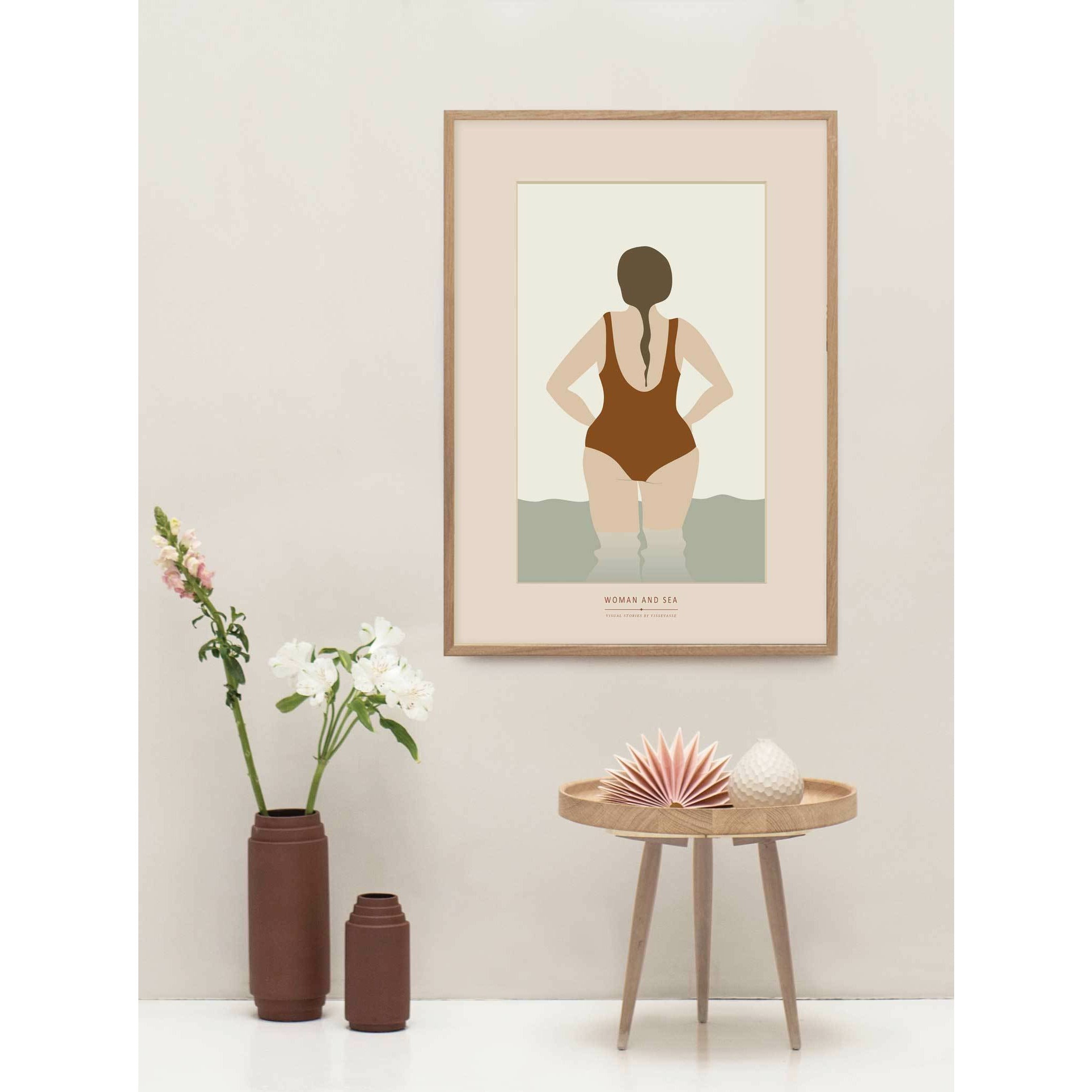 Vissevasse Woman And The Sea Poster, 50 X70 Cm