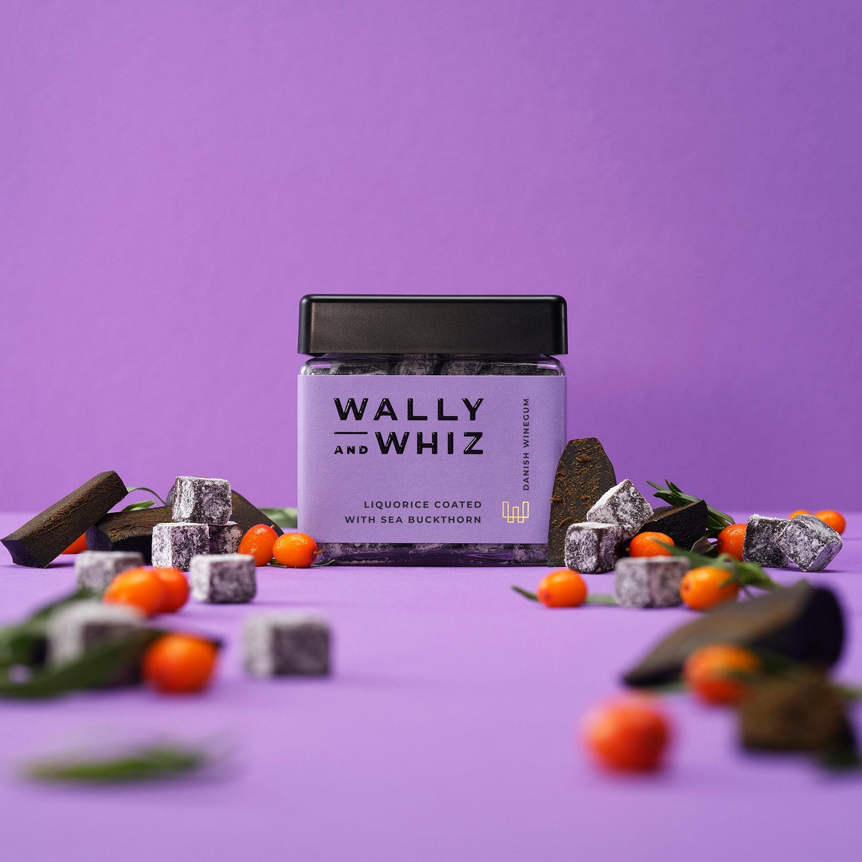 Wally And Whiz Wine Gum Cube, Liquorice With Sea Buckthorn, 140g