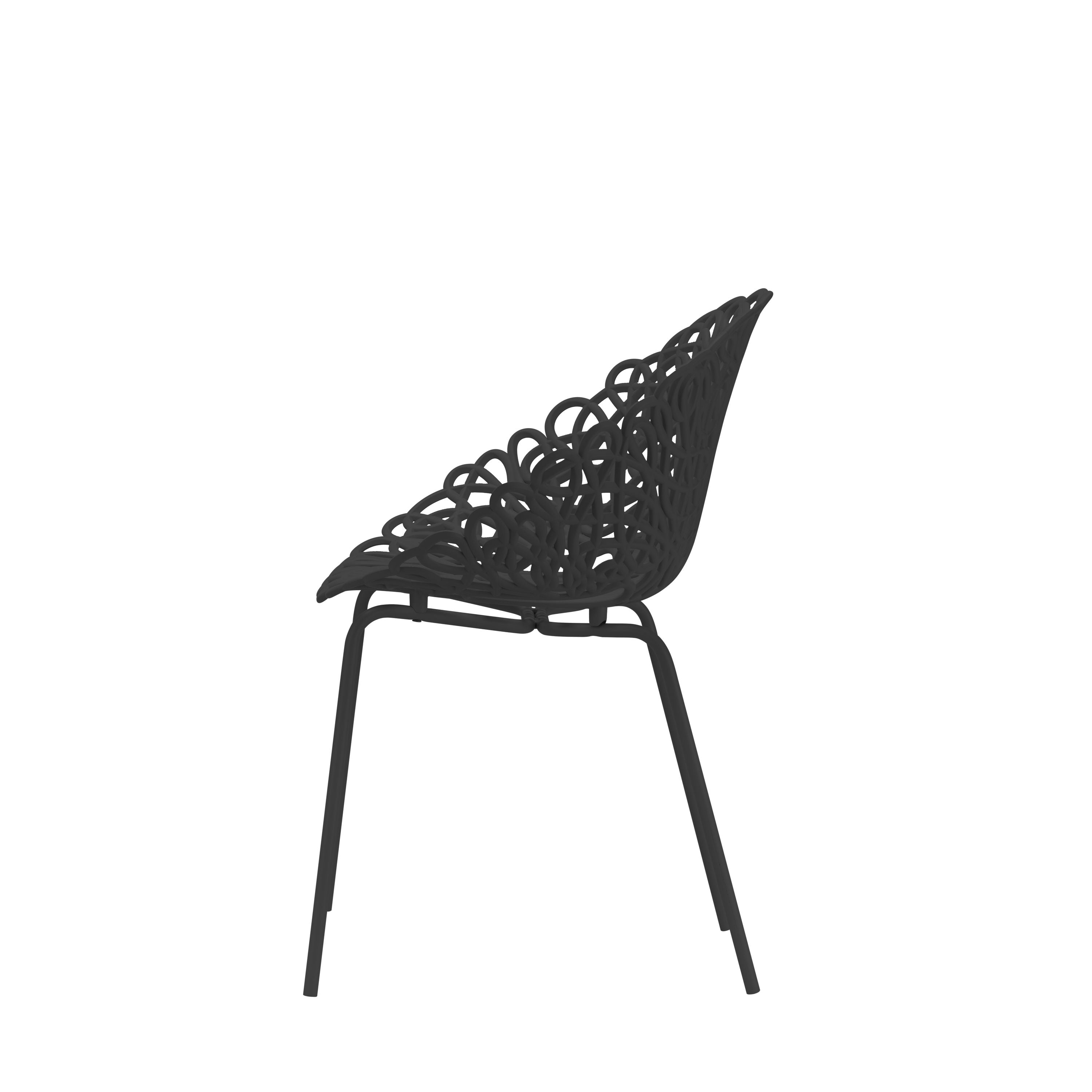 Qeeboo Bacana stol indendørs sæt på 2 stk, sort